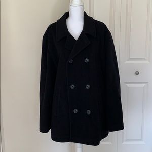 J Crew black coat Size XL